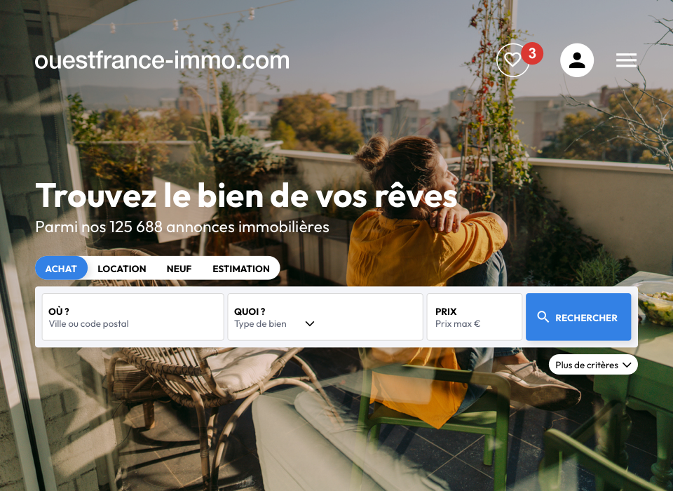 Page accueil OuestFrance-immo